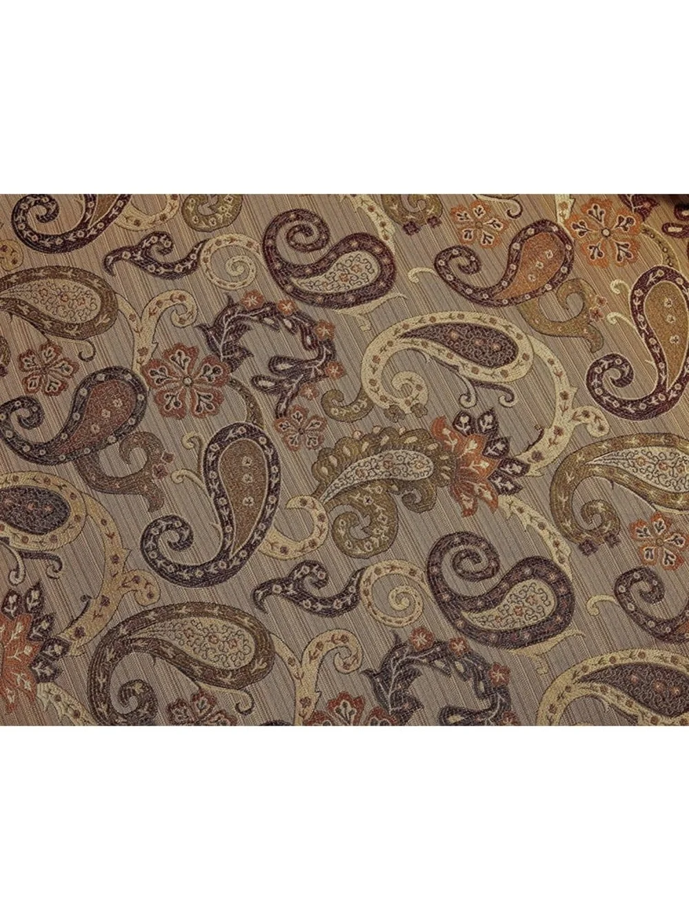 Elegant Brown Paisley Fringe Curtain Set 54x84in